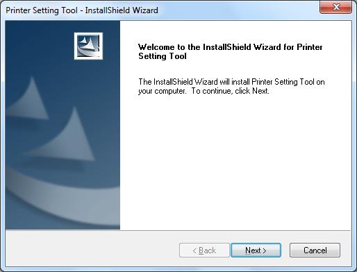 2. Installation Installation Procedure 1. Double-click the setup program (PrinterToolSetup.
