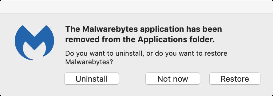Click Close to dismiss the notification, or click Download to download the latest Malwarebytes version onto your system.