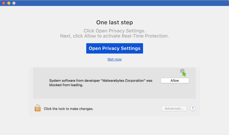 Click OK to display the window shown below, then click Open Privacy Settings to make changes necessary