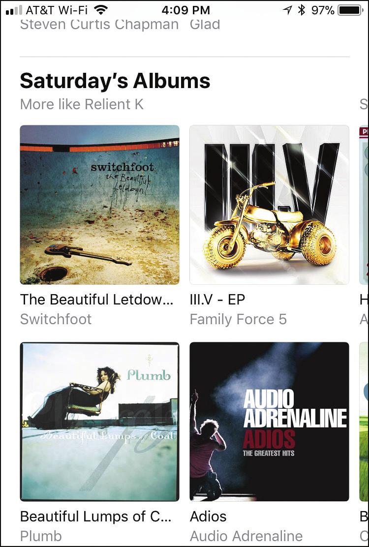 ) Browsing Apple Music for You For You music is music that Apple Music has selected for you (hence the name) based on what you have listened to, what is already in your music library, and what you