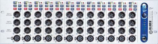 Housed in a roadworthy 3RU chassis with internal power supply, a single DN1248 Plus provides twelve input channels, each feeding four outputs, two of which are electronically balanced and two of