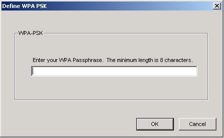 If selecting WPA or 802.