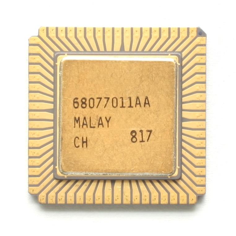 in-line packages containing IC chips.