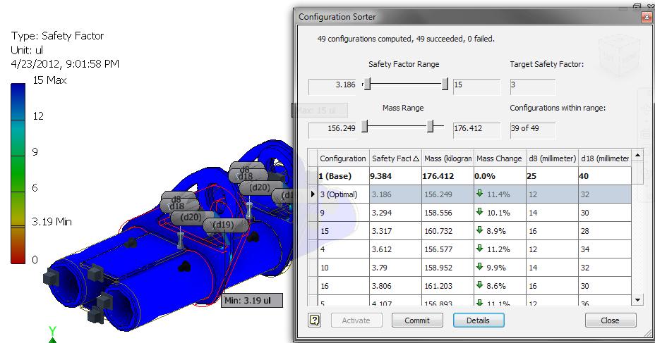 design information required for FEA analysis. You can visualize the effects in 3D volume plots, create reports for any results, and perform parametric studies to refine your design.