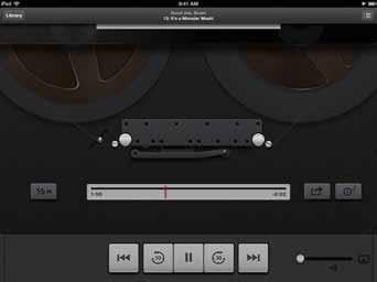 Control audio playback: Swipe up on the artwork of the currently playing podcast to see all of the playback controls. Drag the playhead to jump to another part of the podcast.