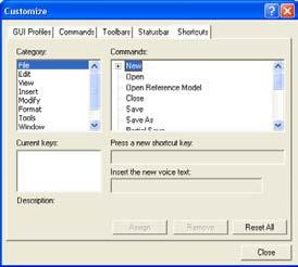 5 Keyboard Settings Keyboard Customization To ease the use of commands you can specify keys from your keyboard to several CAD-Commands directly.