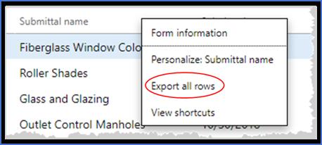PM4+ Partners Workspace - customize your experience Page 12 Exporting Records to Excel Records from a log list provide partners with additional information for offline reports and/or calculations for