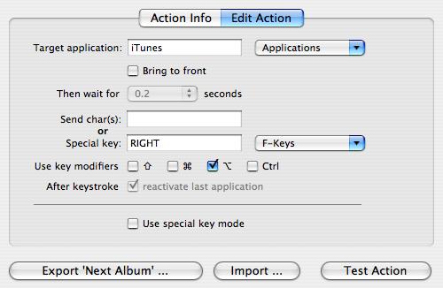 Keystroke Action Keystroke actions are a very simple means to control applications. Often it s the only way to get things done.