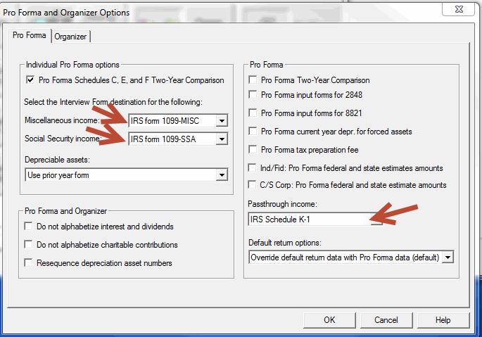 be rolled from the prior year only after Proforma settings are configured.