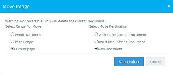 Select Insert Location for Move into Existing Document 7.3.3.3.6.