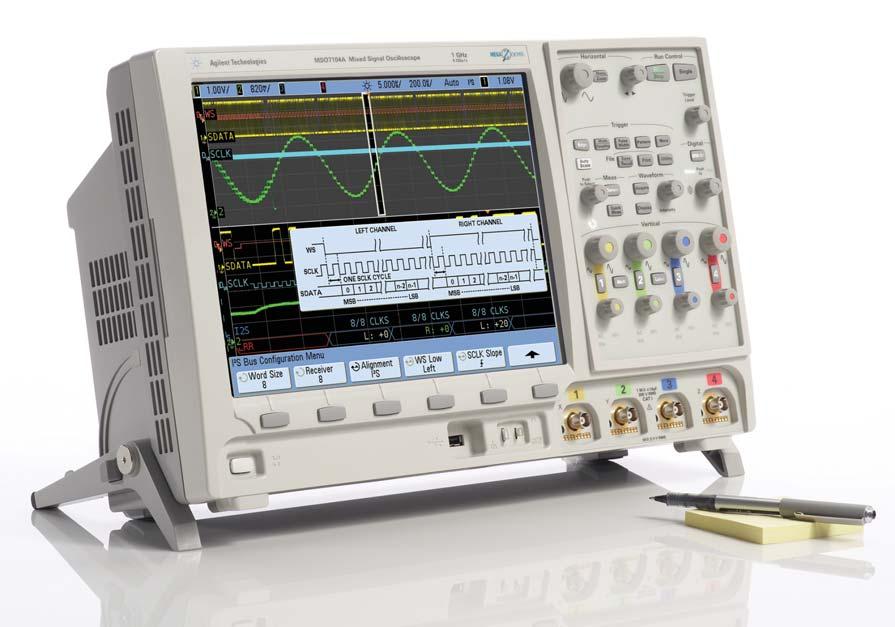 I 2 S Triggering and Hardware-based Decode (Option SND) for Agilent InfiniiVision Oscilloscopes Data Sheet Find and debug intermittent errors and signal integrity problems faster Features: I 2 S