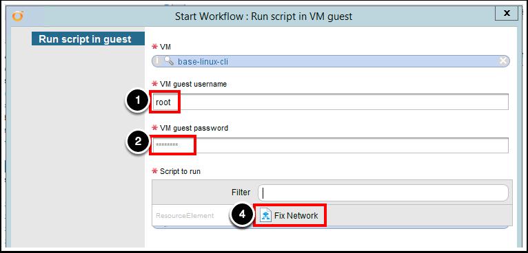 Enter inputs 1. Enter root for the VM guest username 2. Enter VMware1!
