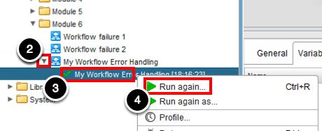 Test the Workflow 1. Browse to HOL > 1921-06-CMP > Module 6 > My Workflow Error Handling, if it is not already selected 2.