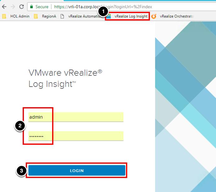 Let's now take a look at Log Insight. 1. Click on the Chrome Icon on the Windows Quick Launch Task Bar.