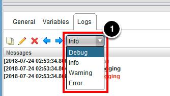 Changing Log Level View 1. Click on the dropdown and select Debug More log messages should appear!