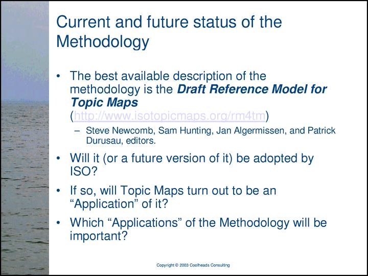 Reference Model for Topic Maps (http://www.isotopicmaps.org/rm4tm).