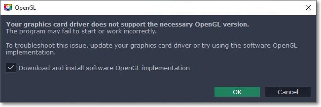 1 is required for smooth performance. OpenGL is a software interface that manages graphics output. Usually, OpenGL is handled by your graphics card driver.