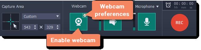 Webcam You can record webcam video simultaneously with a screencast. The webcam video will appear in the corner of the main video.
