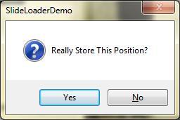 Click Store this position and then click Yes I am sure, Click OK on the subsequent dialogue box when the stage has stopped moving.