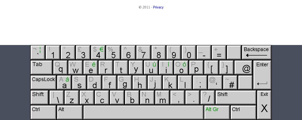 Figure 107. The virtual keyboard appears as soon as a text box is touched.