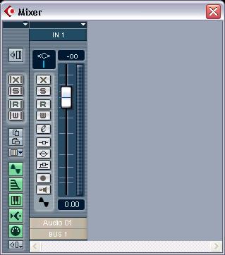 3. Close the VST Inputs window, and open the Mixer from the Devices menu. This is Cubase SE s mixer window, used for setting levels, etc.