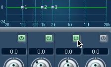 2. Activate as many EQ modules as you need (up to four) by clicking the On/Off buttons.