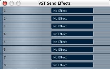 Adding audio effects Send effects When you use send effects, audio is routed through the effect processors via independent effect sends for each channel, just like on a real physical mixer.