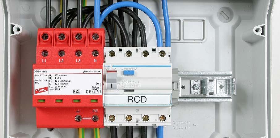 Residential buildings: Installation in the main distribution board (meter panel) wird von SOD retuschiert kwh (Beschriftung ) kwh VNB SEB MEB VNB SEB MEB For buildings with external lightning