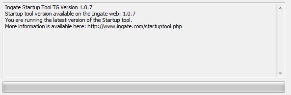 Configuration Troubleshooting STARTUP TOOL TROUBLESHOOTING STATUS BAR Located on every page of the Startup Tool is the Status Bar.