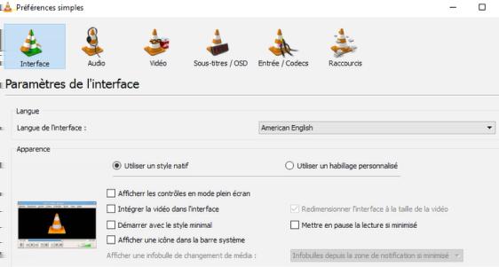 The language was changed to American English. All check boxes on this preferences page were cleared.