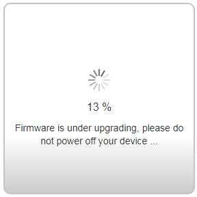 Step 3: If new firmware is detected, click Upgrade Firmware to begin the update process: A message will appear