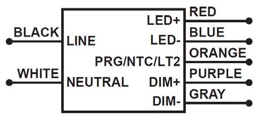 Wiring Diagram Note: Maximum suggested remote mounting distance is 16 feet. For additional information on further distances and EMI compliance reference application note LED126.
