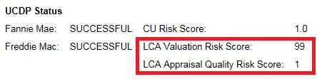 The Staff User can nw update these rders t the fllwing statuses: Cmpleted Cancelled Deleted Client Mdule Order Frm Freddie Mac s Lan Cllateral Advisr (LCA) valuatin and appraisal quality risk scres