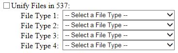 The files t be included as a unified PDF dcument can be cnfigured via the Unifiy Files in 537 setting: