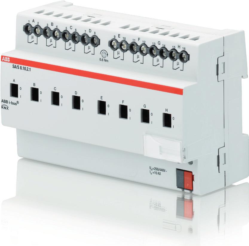 Technical Data 2CDC505054D0205 ABB i-bus KNX Product description Switch Actuators SA/S x.6.2.1, 10 A are modular installation devices in ProM design for installation in the distribution board.