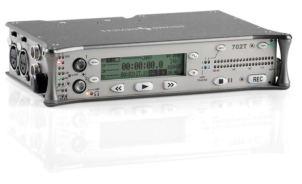702T High Resolution Digital Audio Recorder with Time Code User Guide and Technical Information firmware rev. 2.