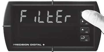 This is the display value at which the high range of the output will be transmitted. selected and to increment the selected digit.