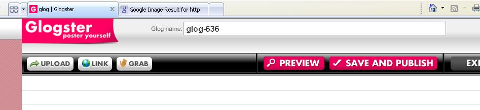 Naming Your Glog At the top of the glog screen, there will be a rectangular box labeled Glog name next to it.