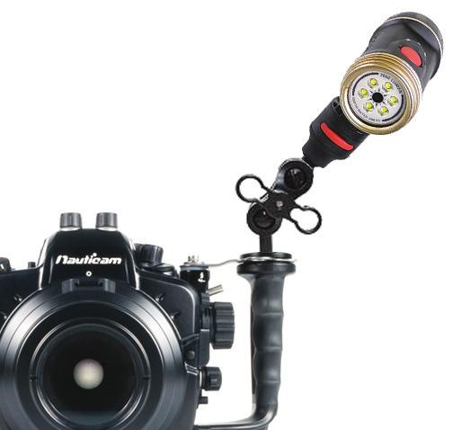 Ideal for mounting a GoPro directly above your DC-series or other underwater camera