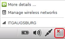 6. Configure the wireless network connection in the Default Wi-Fi network (page 110) dialog if you do not select it via the Wireless Manager (page 107).