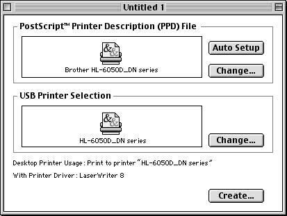 B Enter your printer name (HL-6050D_DN series), and then