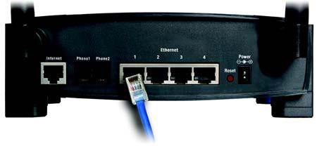 To connect the Wireless-G Broadband Router with 2 Phone Ports to another router, follow these instructions: 1.