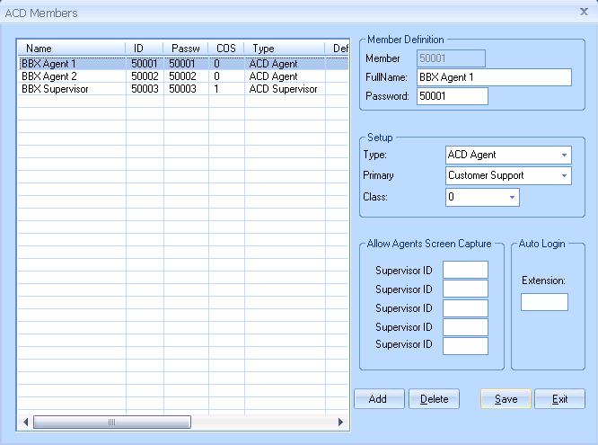 6.10. Administer ACD Members From the Vuesion Manager screen shown in Section 6.9, select Contact Center > ACD Members from the left pane. The ACD Members screen is displayed.