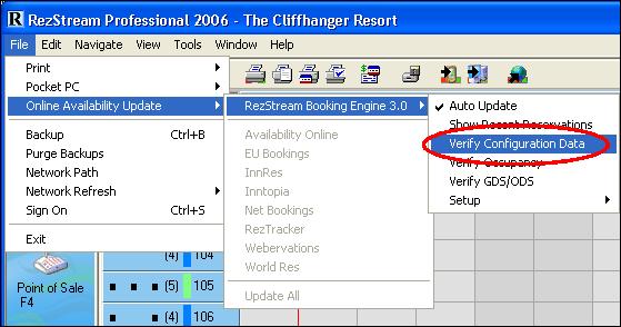 AUTO UPDATE After completing the initial RezStream Booking Engine configuration, turn on the Auto Update feature in RezStream Professional by clicking File > Online Availability Update > RezStream