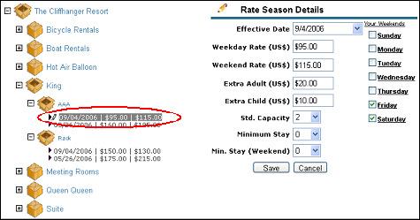 Clicking a specific rate season lists its corresponding Rate Season Details form. i There is not an action item to complete in this step.