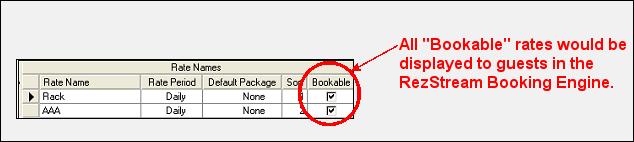 In the example below, the Rack rate name and corresponding seasonal rates would be displayed to Internet guests.