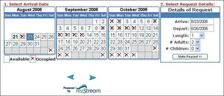 UNIT AVAILABILITY CALENDAR OPTIONS Three Month Scrollable Use the following steps to add an Availability Calendar format to your marketing website. 1.