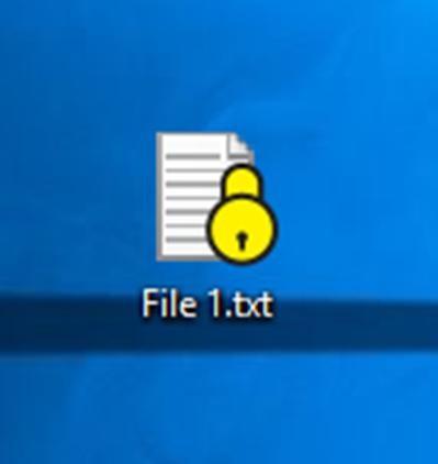 The file/folder encryption process will begin and once