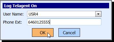 MONITORING Current Agent Status panel buttons Log Off Allows you to log agents out of the CCA. Select the checkbox to the left of any agents you wish to log out and click Log Off.