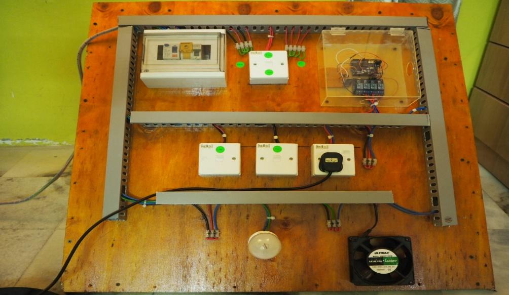 using a conventional switch. At this condition, this system will function like a normal housing system to on and off the loads manually using a switch.